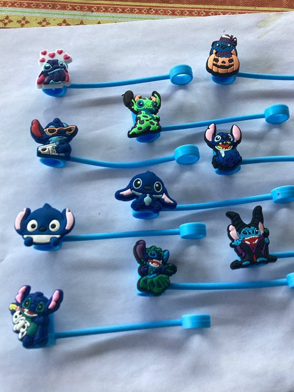 Stitch Assorted Straw Toppers - set of 10 variety package